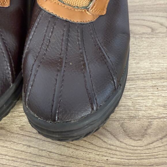 Ralph Lauren Men’s Brown Dark Brown Toe Snow Rain Boots Size 7 - Picture 7 of 13